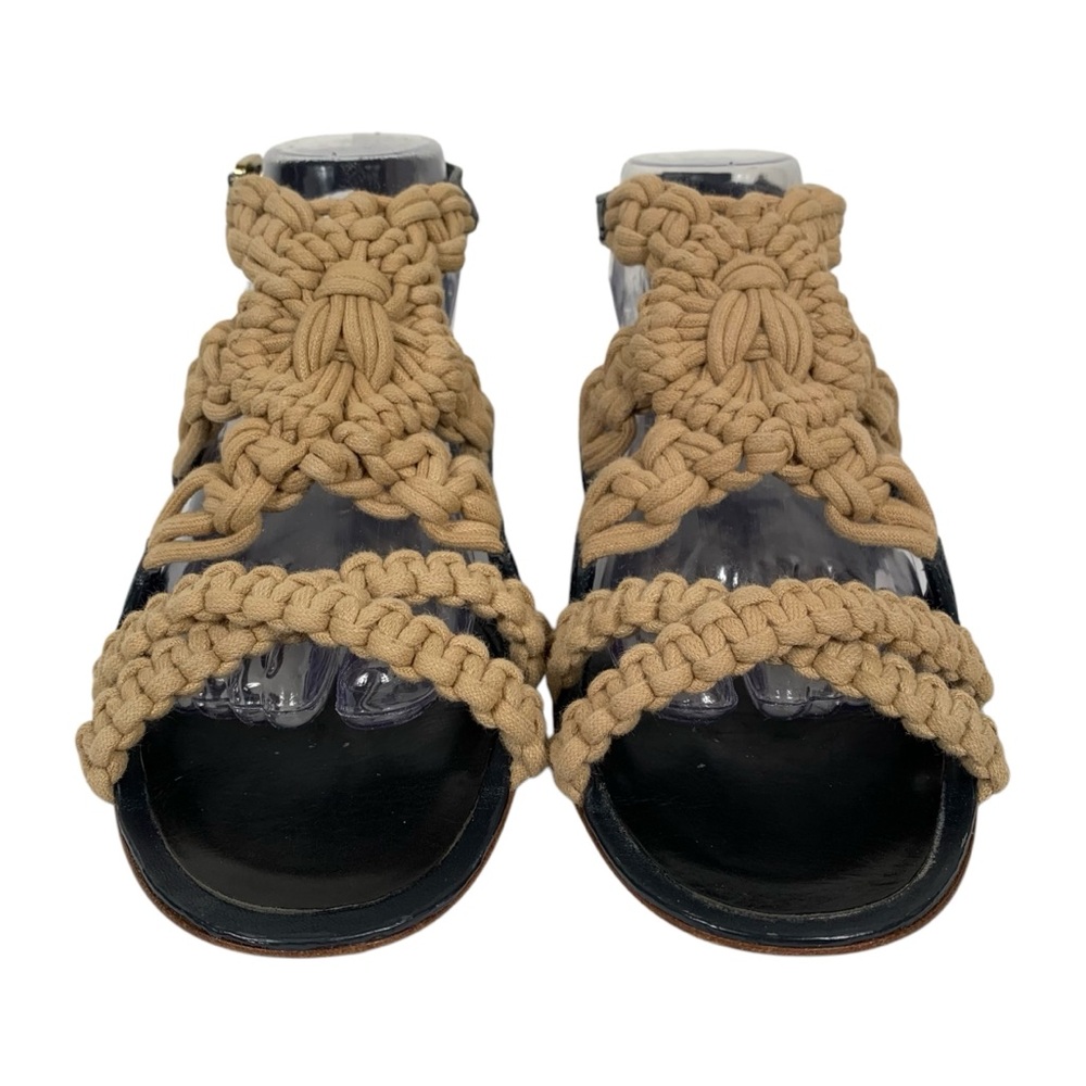 Tory Burch Jute Macrame Sandals (Beach Boho Festival Garden Hippie Indie Resort) - Picture 5 of 11